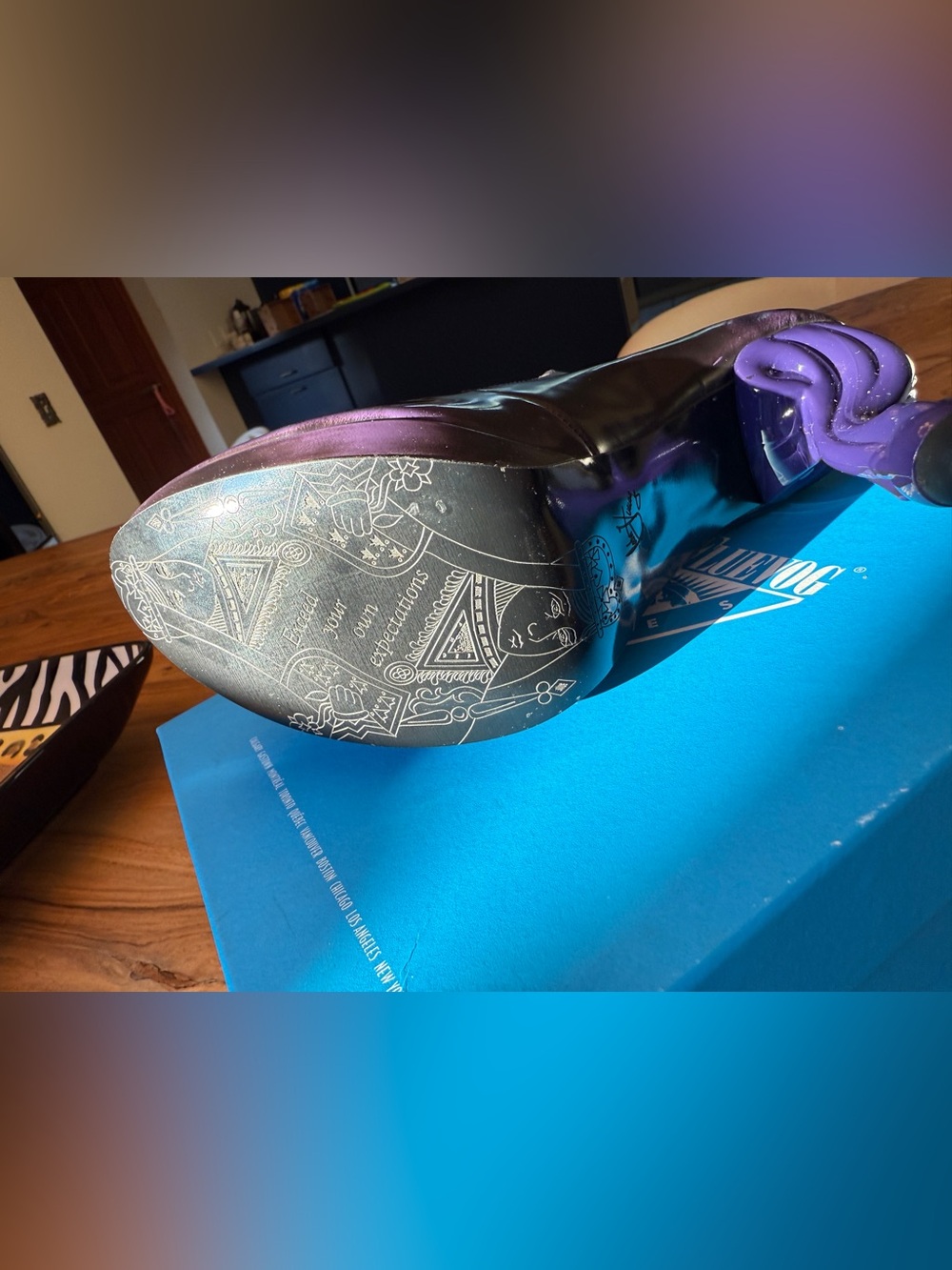 John Fluevog Elizabeth Queen Transcendent in Purple - Picture 9 of 13